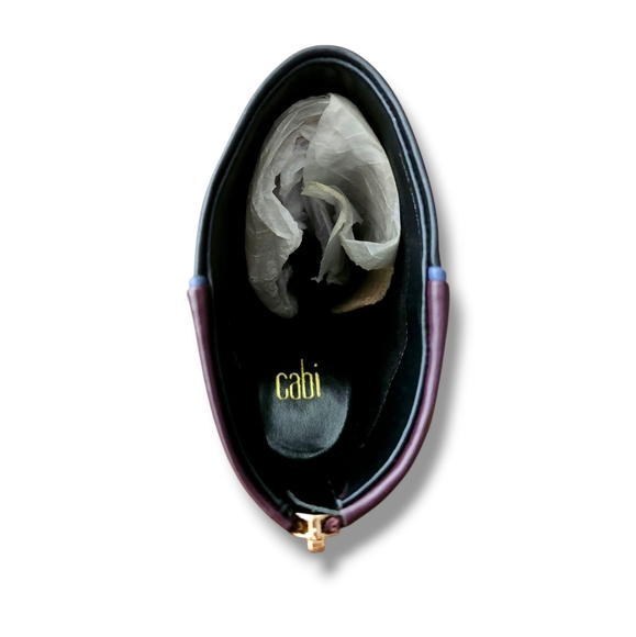 CAbi Leather "Bissetlt" Booties Block Heel Ankle Boots | 8 - Picture 7 of 11